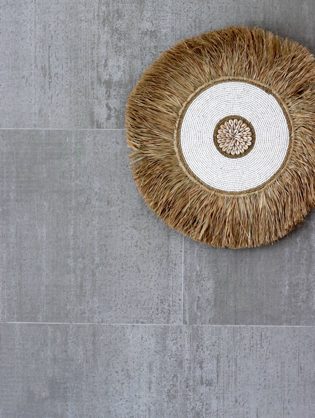 Raffia, Beads, Cowrie Shells Hanging Bali Style