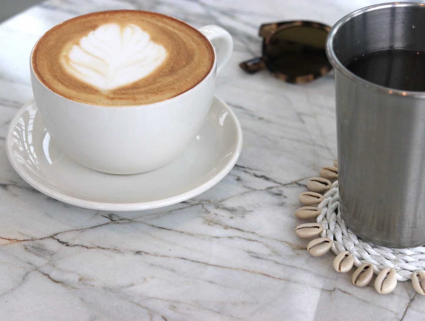 Hand Woven Shell Coasters ~ 2 colors ~ Seagrass ver.