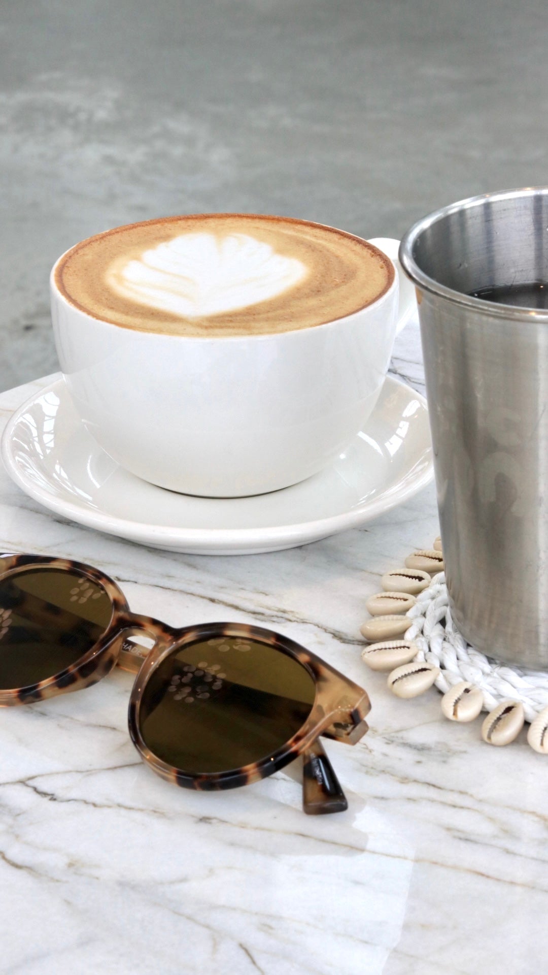 Hand Woven Shell Coasters ~ 2 colors ~ Seagrass ver.