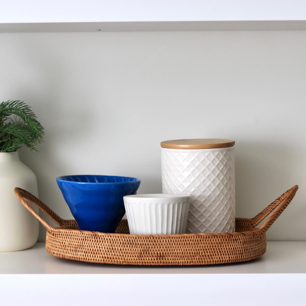 Hand Woven Atta Round Trey ~ Made in Bali ~ Bali Home Decor by artisan