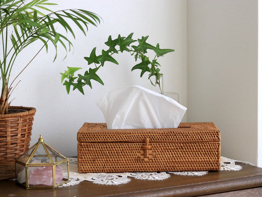 handmade atta tissue box made in Bali