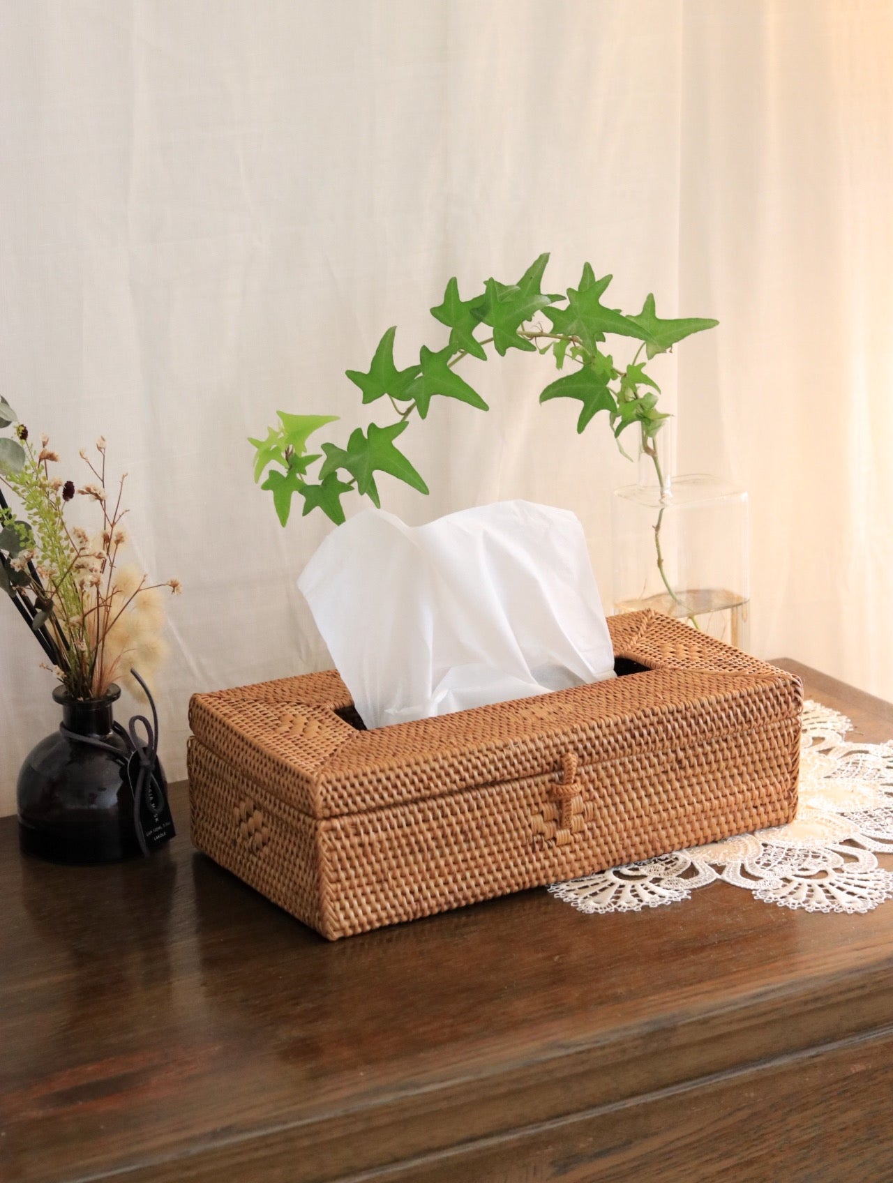 handmade atta tissue box made in Bali