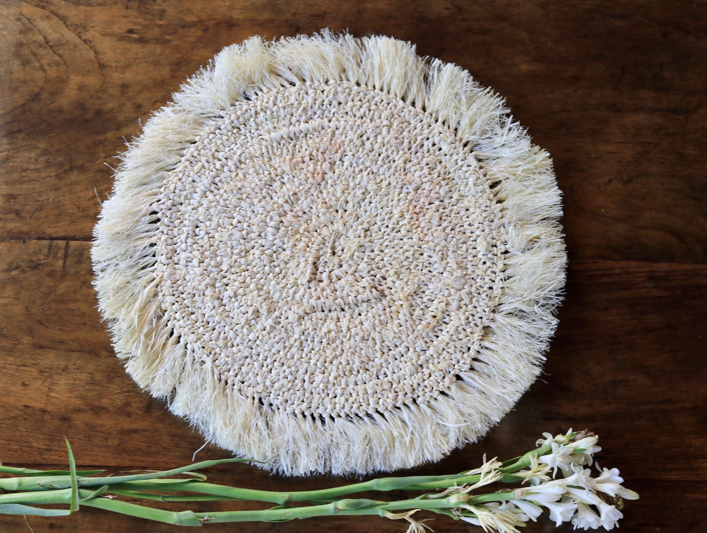 Palm Raffia Frindged Placemat