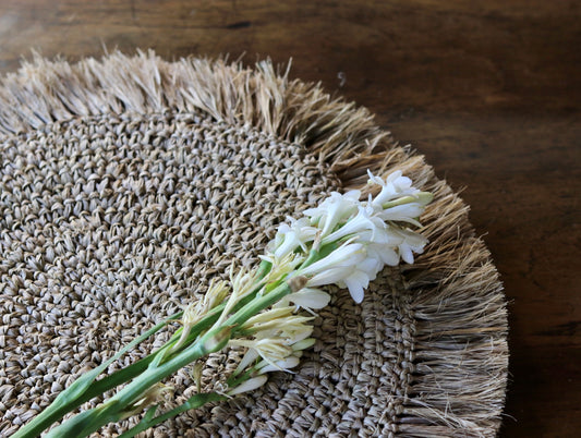 Palm Raffia Frindged Placemat