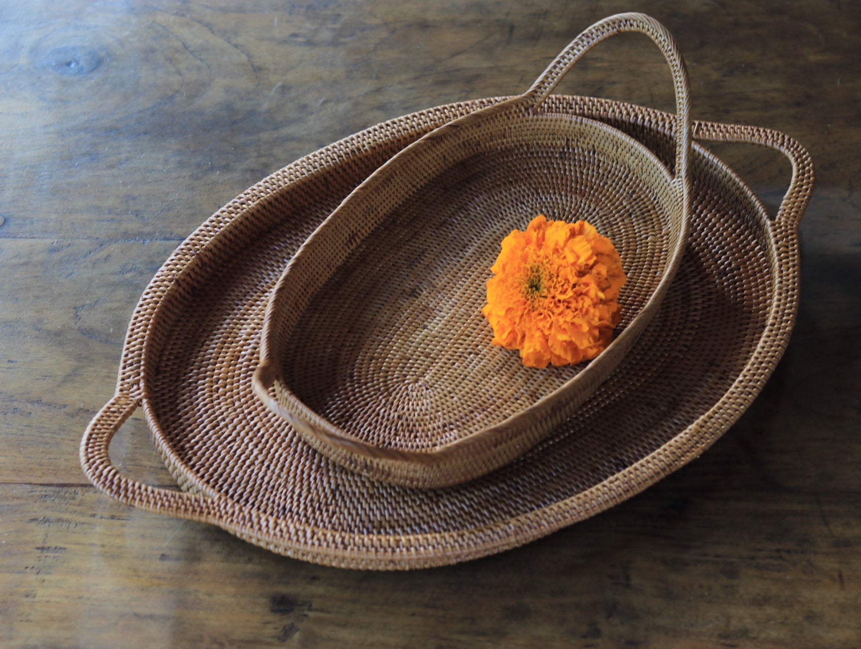 Hand Woven Atta Round Trey ~ Made in Bali ~ Bali Home Decor by artisan