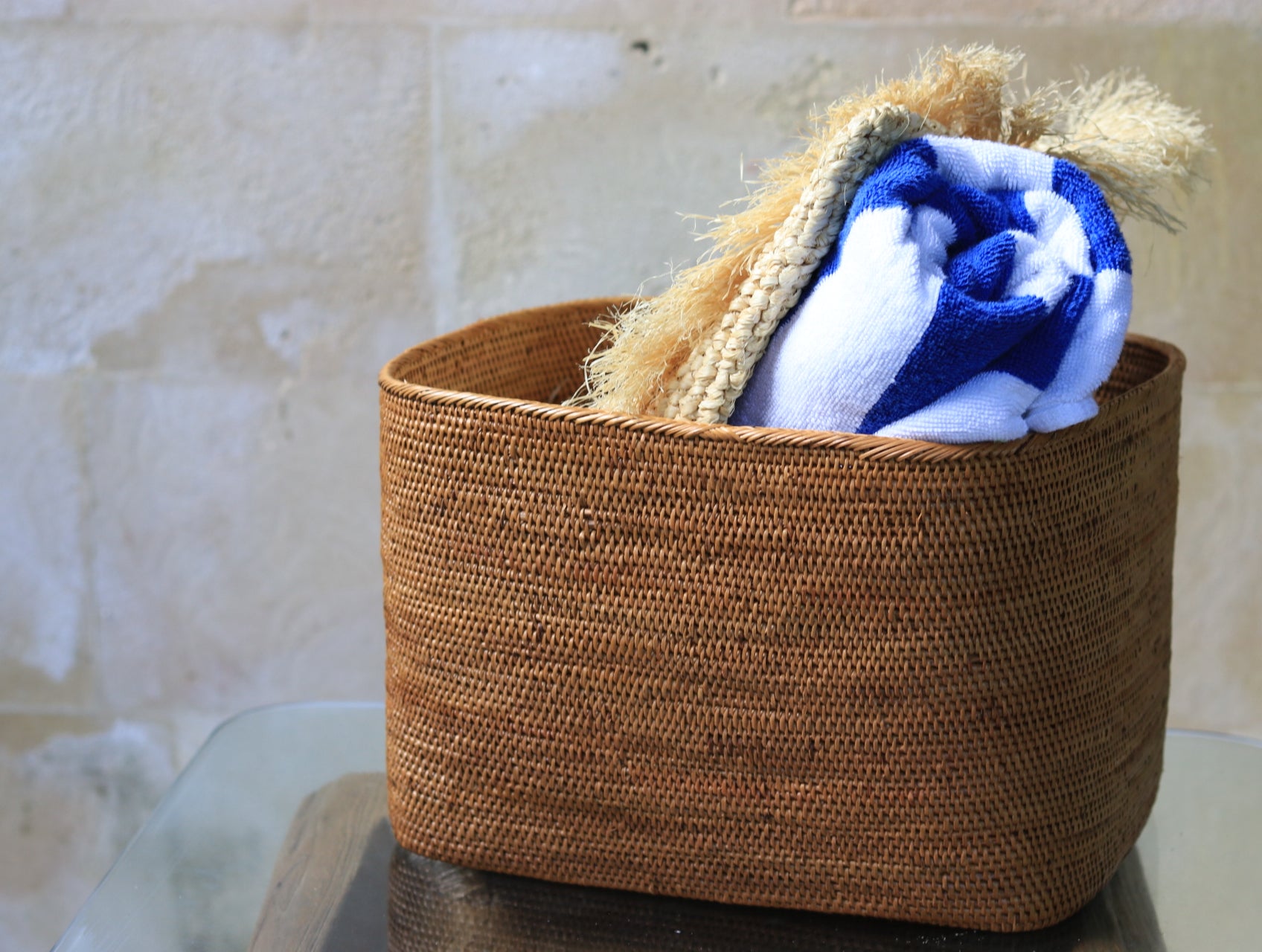 Hand Woven Atta Round Trey ~ Made in Bali ~ Bali Home Decor by artisan