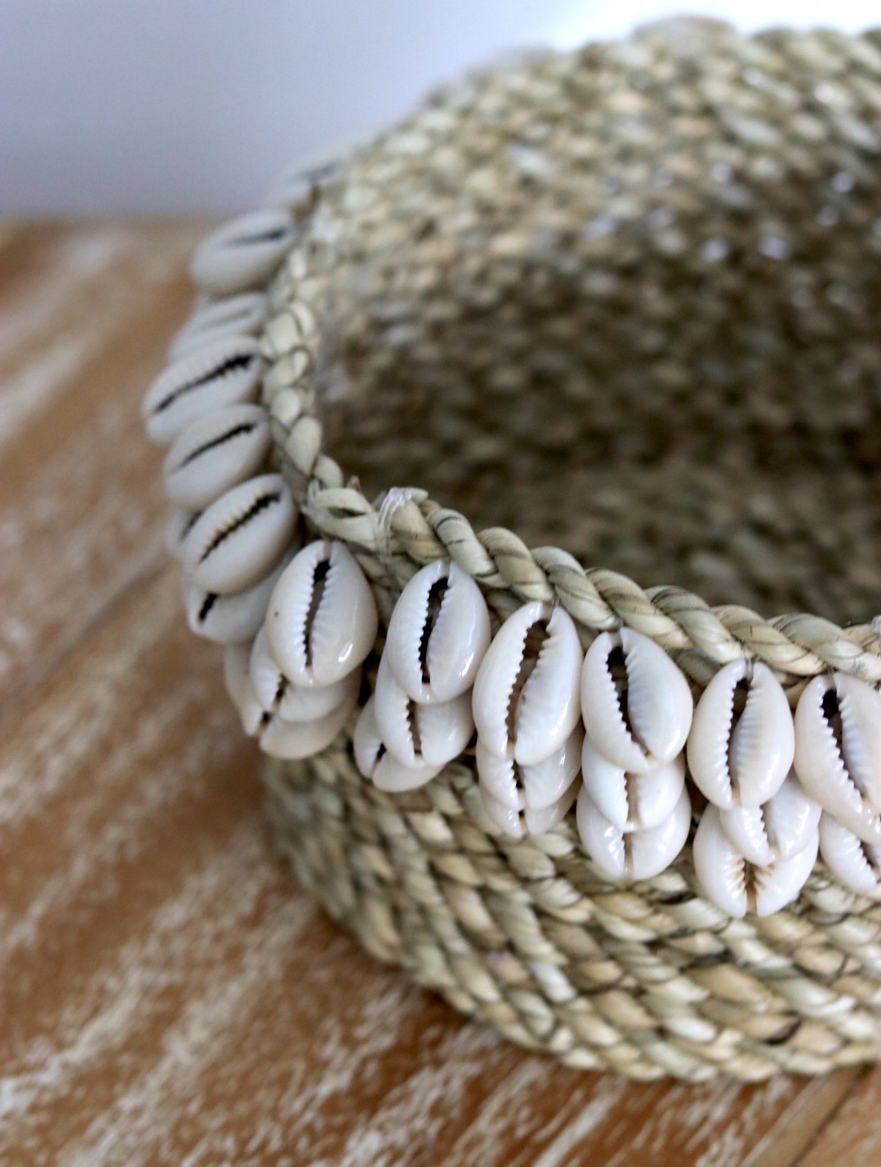 Bali Style Handmade Mini Basket with Cowrie Shells
