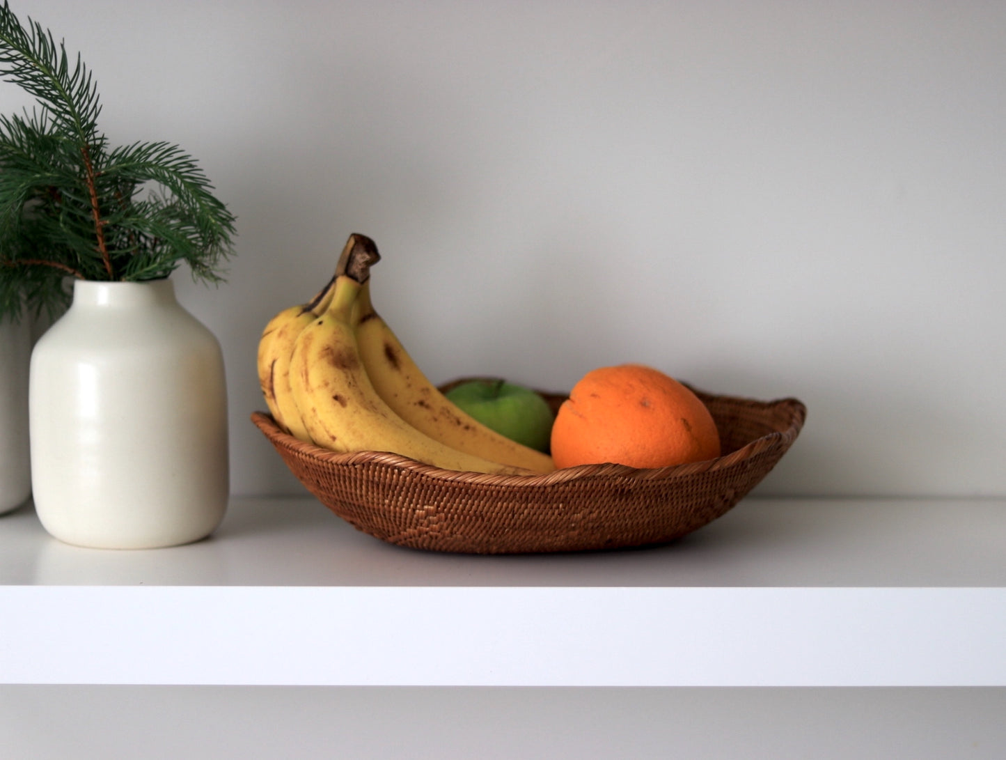 Hand Woven Atta Basket ~ Made in Bali ~ Beautiful Oval Wave Design