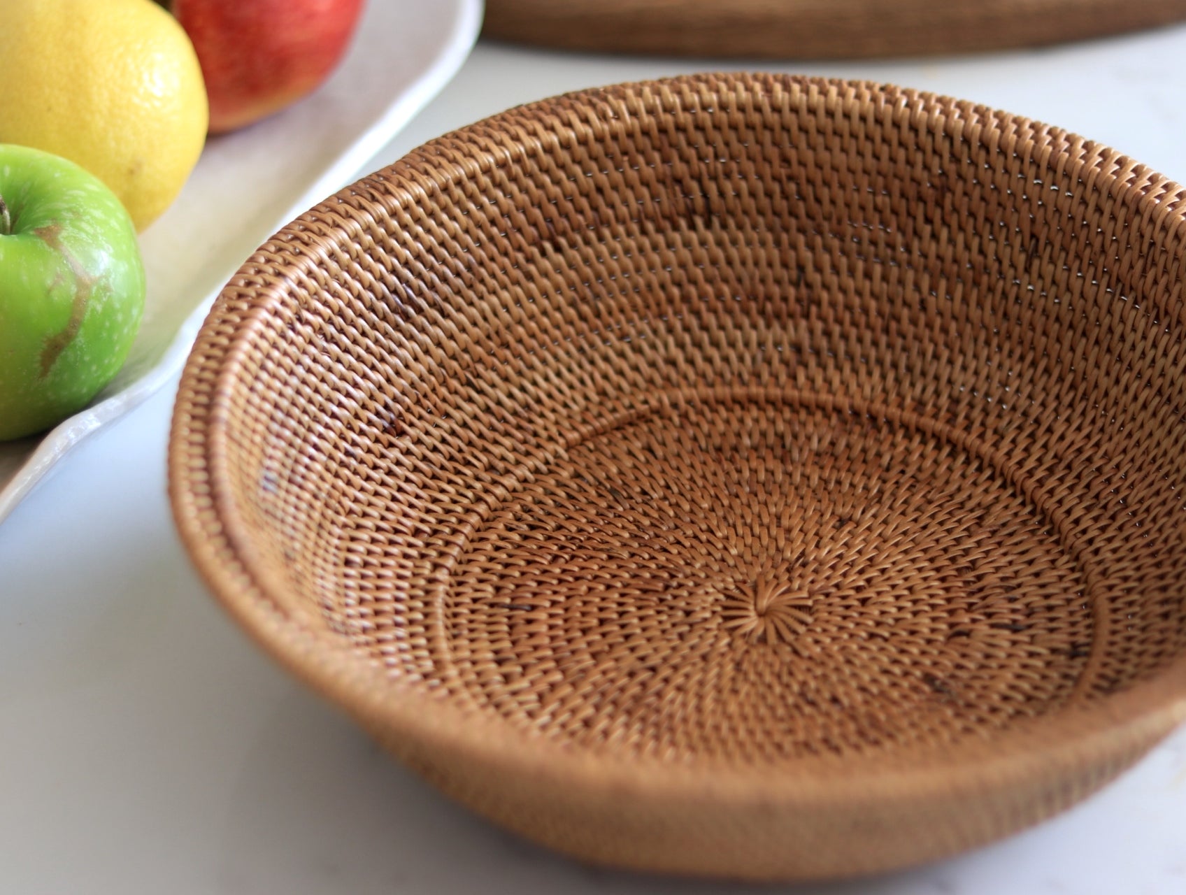 Hand Woven Atta Round Bowl ~ Made in Bali ~ Bali Home Decor by artisans