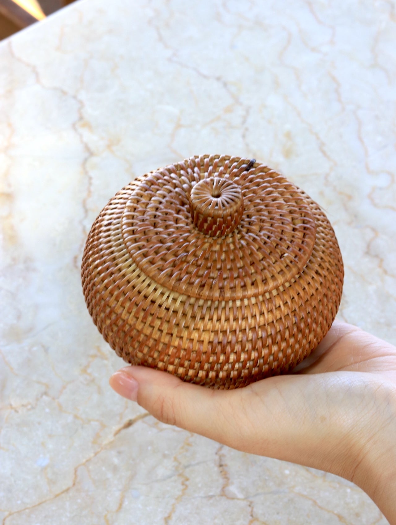 Bali Handwoven Atta Trinket Box with Lid ~ Made in Bali ~