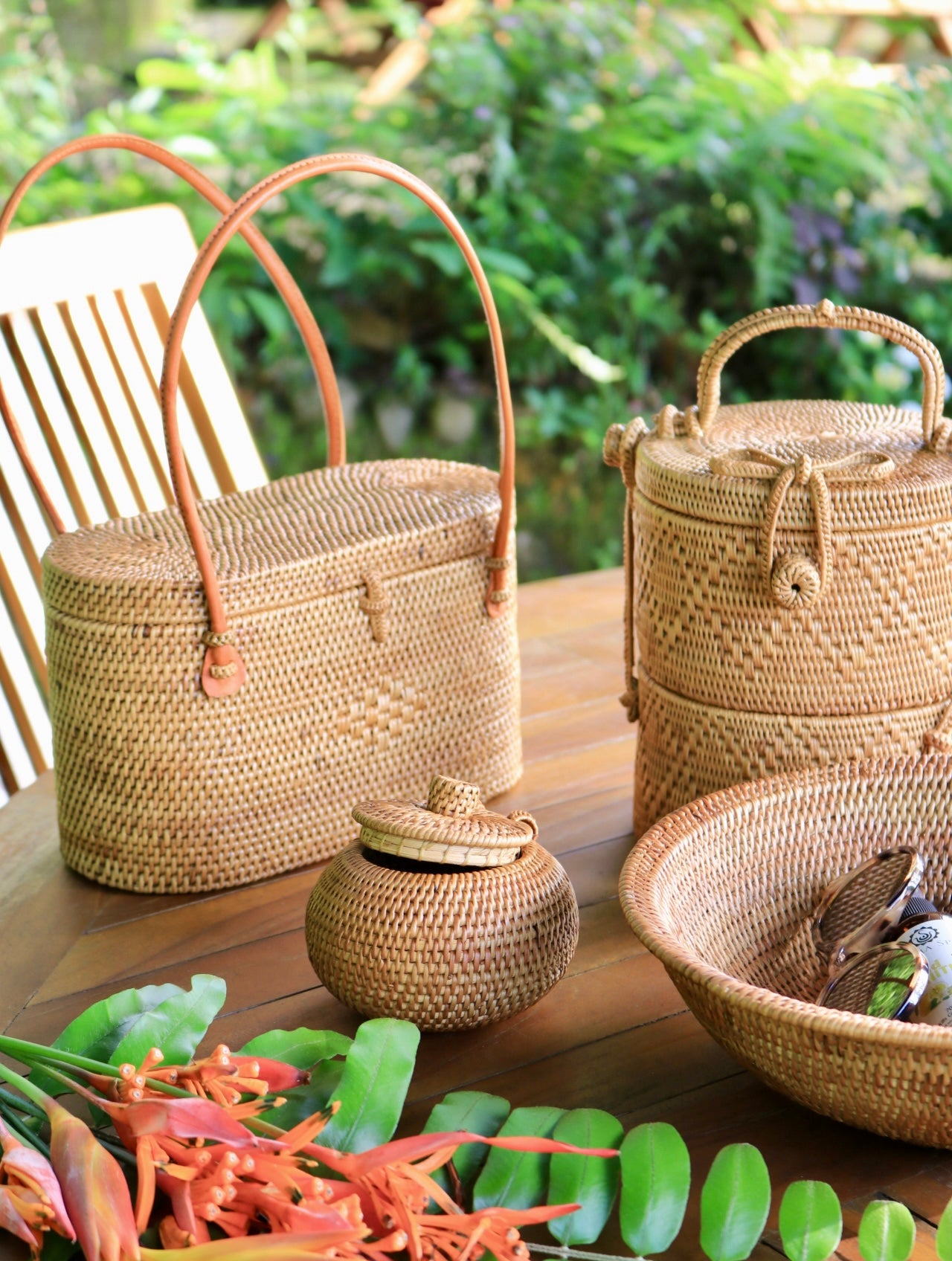 Bali Handwoven Atta Trinket Box with Lid ~ Made in Bali ~